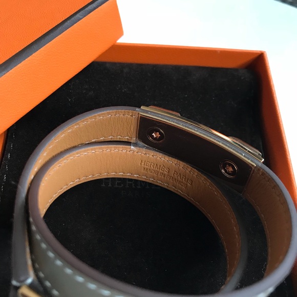 Authentic Hermes Cuir Rivale Double Tour Bracelet - Picture 4 of 8